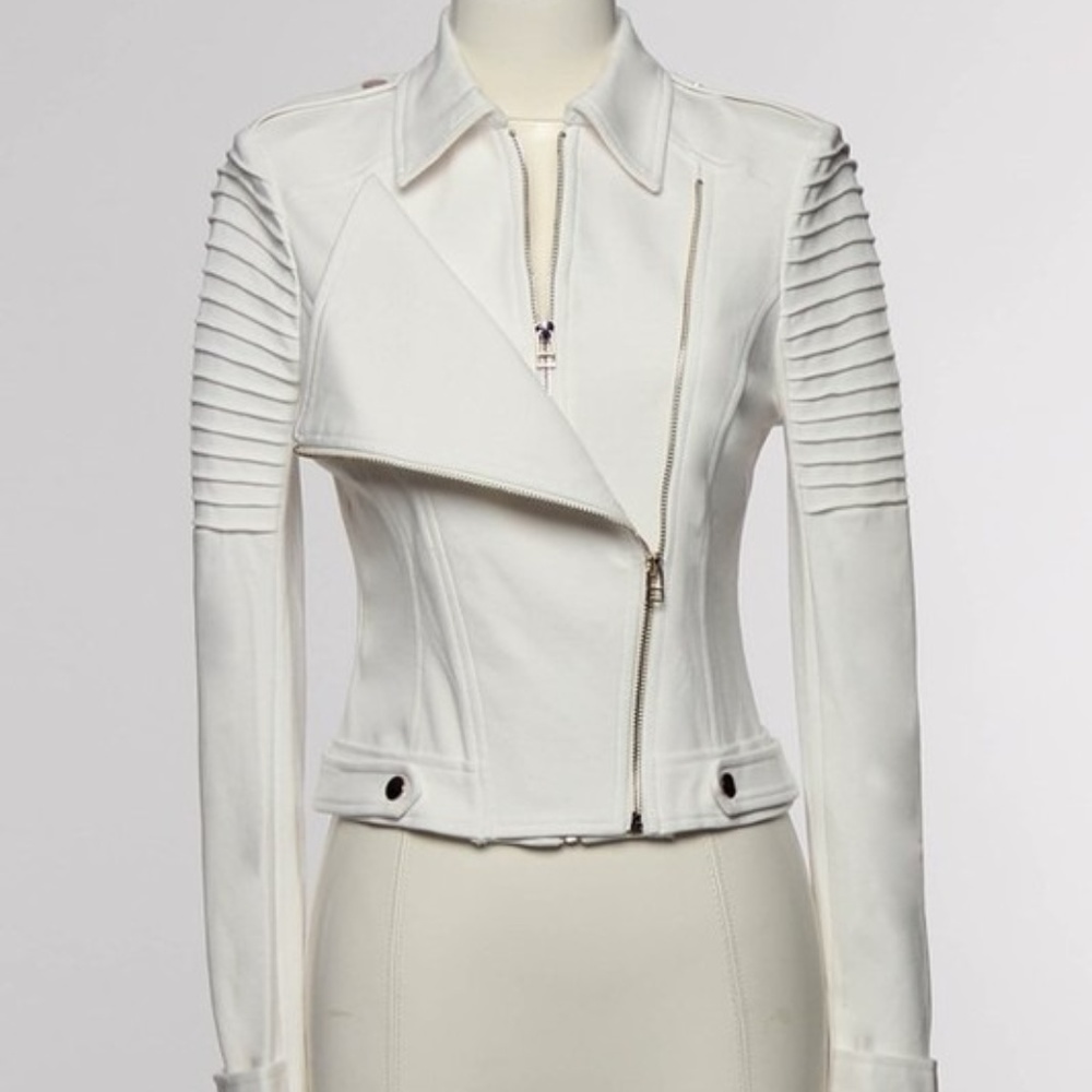 Entry White Waist Zipper Jacket - Picture 6 of 6